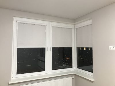 Рулонные шторы Роллайт 1 с тканью блэкаут